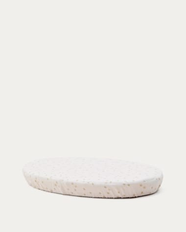 100% cotton, sun print, bottom sheet for Olna Moses basket 40 x 70 cm