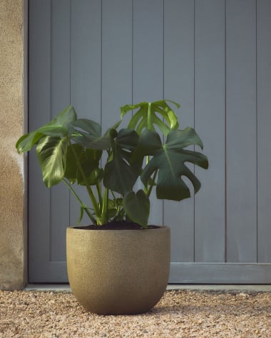 Fioriera Selvi effetto pietra marrone chiaro Ø 37 cm