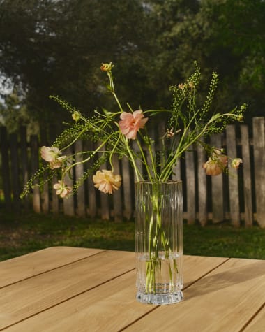 Neblan transparent glass vase, 30 cm