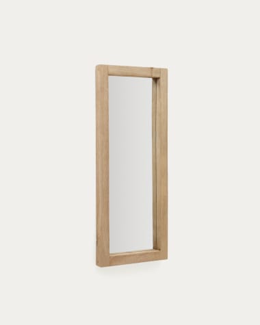 Maden wooden mirror with a natural finish 50 x 120 cm
