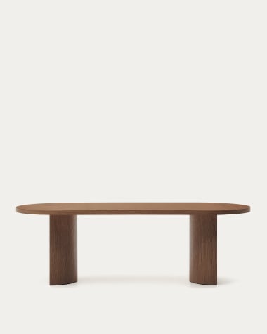 Nealy table with a walnut veneer in a natural finish, 240 x 100 cm