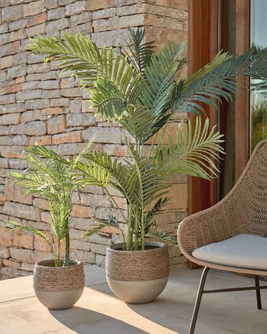 Pianta artificiale Palmera con vaso nero 70 cm