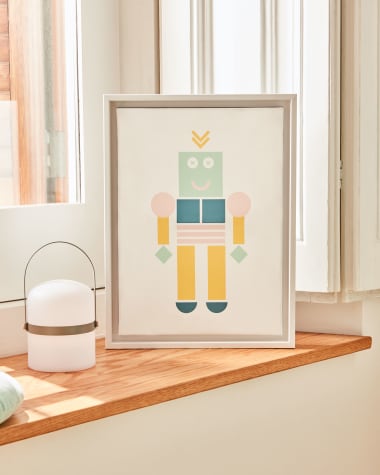 Πίνακας Julisa με ρομπότ, πολύχρωμο, 30 x 40 εκ
