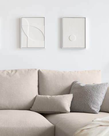 Brunella Set aus zwei weißen Bildern 32 x 42 cm