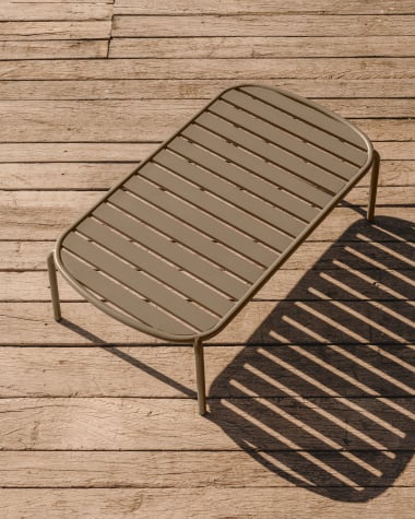 Joncols outdoor salontafel in aluminium met groen gelakte afwerking Ø 110 x 62 cm