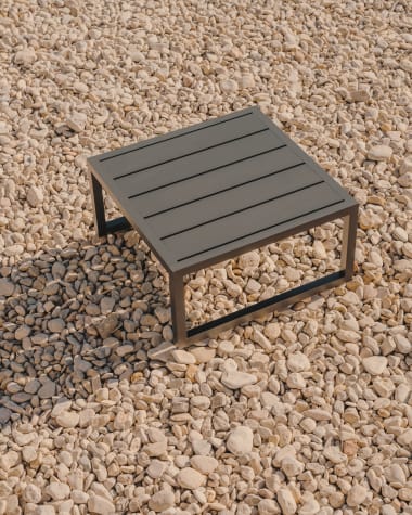 Tavolino 100% da esterno Comova in alluminio verde 60 x 60 cm
