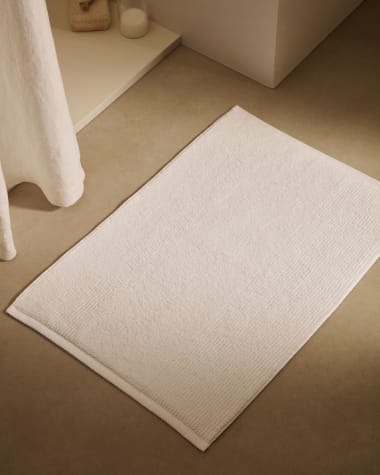 Tapete de banho Yeni 100% algodão branco 50 x 70 cm
