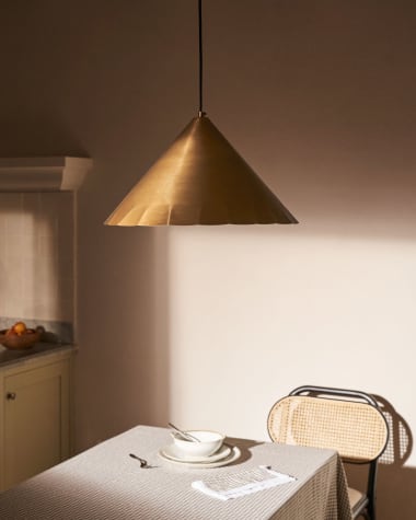 Lampada da soffitto Parlava in ottone Ø 46 cm