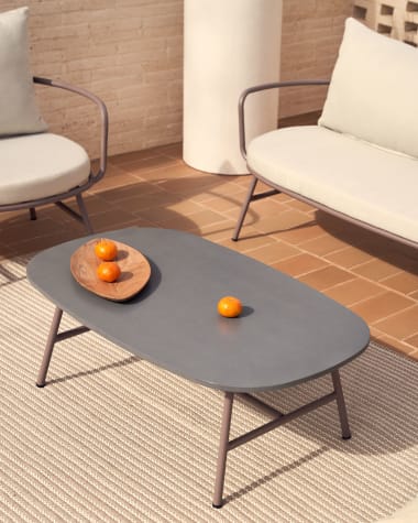 Μεταλλικό τραπέζι σαλονιού Bramant, μοβ, 100x60εκ