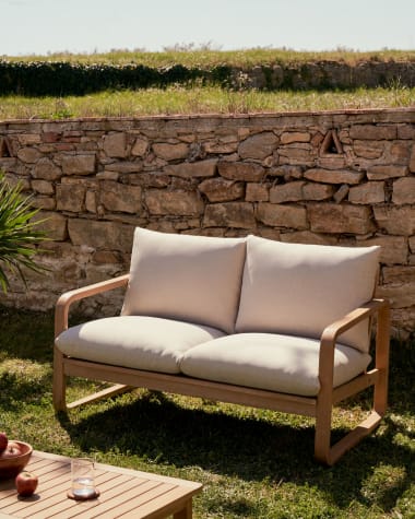 Sacaleta 2 seater sofa, made from solid eucalyptus wood 142 cm