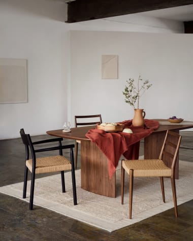 Τραπέζι Litto από καπλαμά καρυδιάς, 240 x 100 εκ