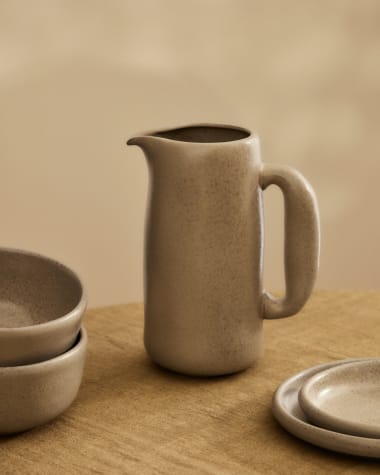 Tersilia Krug aus Keramik braun