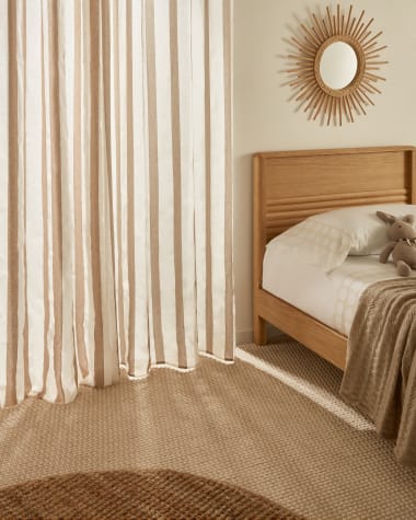 Marza curtain in natural and beige, 140 x 260 cm