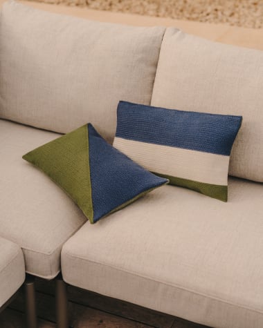 Saigua multi-coloured striped cushion cover 100% PET 30 x 50 cm