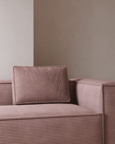 Blok cushion in pink wide seam corduroy, 40 x 60 cm