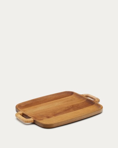 Sardis large serving board made from FSC 100% acacia wood and rattan