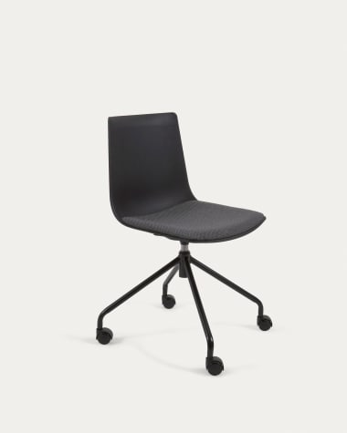 Ralfi black desk chair with black seat