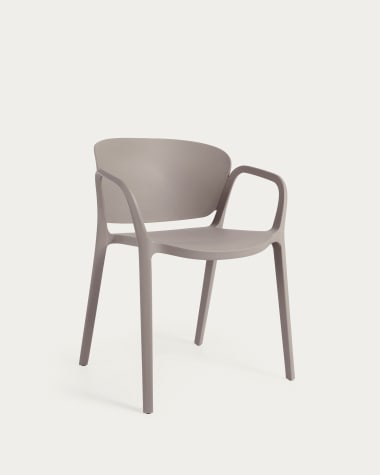 Krzesło sztaplowane 100% ogrodowe Ania brązowe