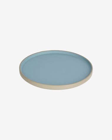 Midori ceramic dinner plate in blue