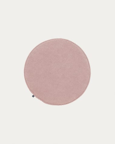 Sora Sitzkissen, rund, Cord, rosa, Ø 35 cm