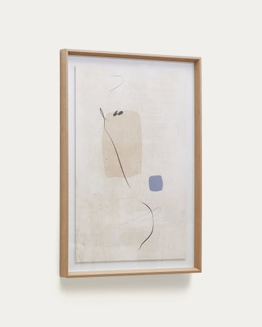 Abstract schilderij Sormi beige 50 x 70 cm