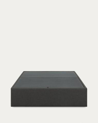 Łóżko Matters z pojemnikiem do przechowywania czarne pod materac 150 x 190 cm