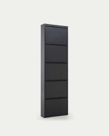 Zapatero Ode 50 x 168,5 cm 5 puertas negro