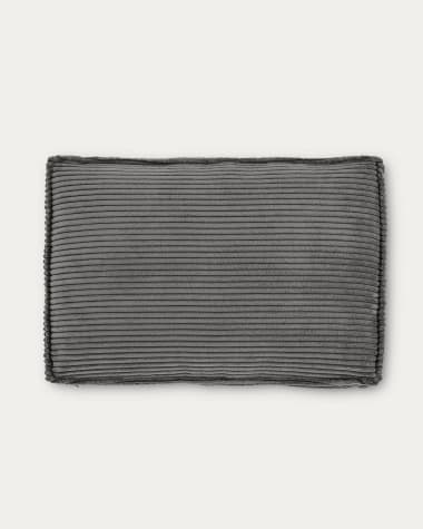Blok cushion in grey wide seam corduroy, 40 x 60 cm FR