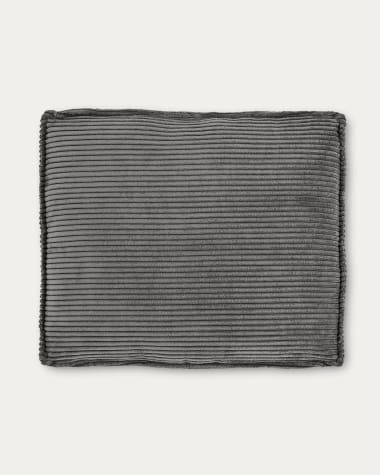 Blok cushion in grey wide seam corduroy, 50 x 60 cm FR