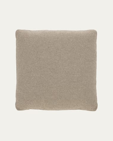 Blok cushion in beige, 60 x 60 cm