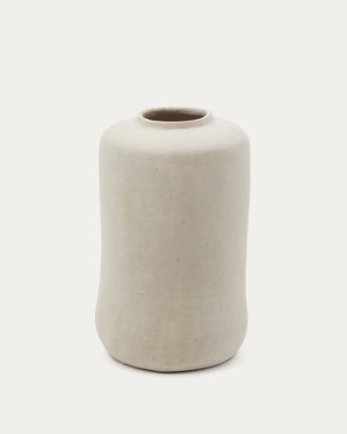 Vase Serina en papier mâché blanc 34 cm