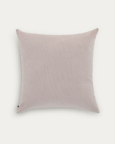 Fodera cuscino Namie 60 x 60 cm velluto a coste rosa