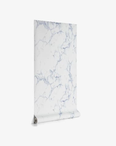 Marbela blauw en wit behang, 10 x 0,53 m FSC MIX Krediet