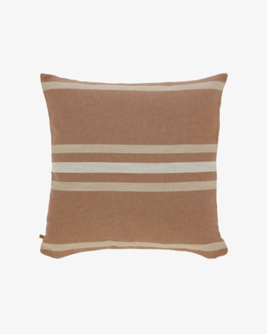Sydelle cushion cover in maroon with beige stripes, 60 x 60 cm
