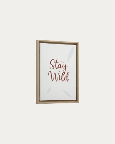 Cuadro Uriana de madera Stay Wild 30 x 42 cm