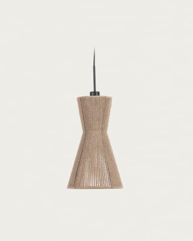 Pantalla para lámpara de techo Crista de yute con acabado natural Ø 24,5 cm