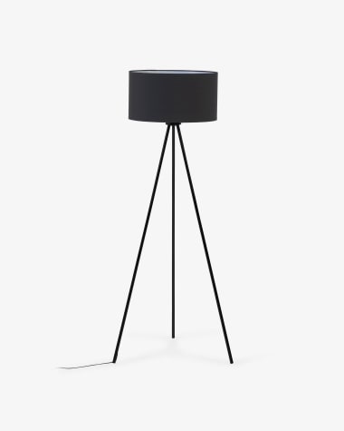 Ikia floor lamp in steel with black finish1