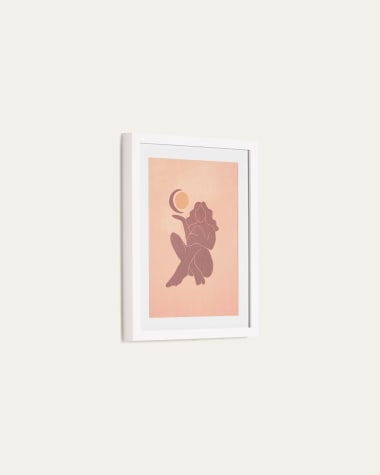Cuadro Zinerva mujer sol y luna multicolor 30 x 40 cm