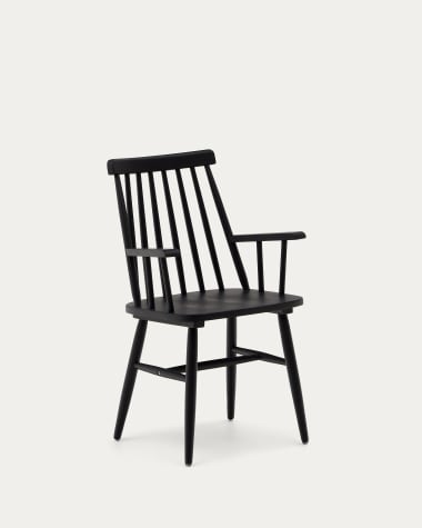 Black Tressia chair with armrests