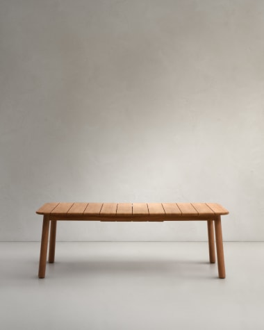 Table extensible Turqueta en bois de teck 220(294) x 100 cm FSC 100 %