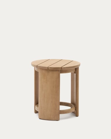 Stolik pomocniczy Xoriguer z litego drewna eukaliptusowego Ø56 cm. FSC 100%