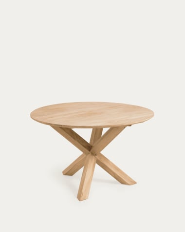 Okrągły stół ogrodowy Teresinha z litego drewna tekowego Ø 120 cm