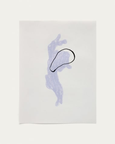 Εκτύπωση σε χαρτί Inca, λευκό και μπλε, 42 x 56 εκ