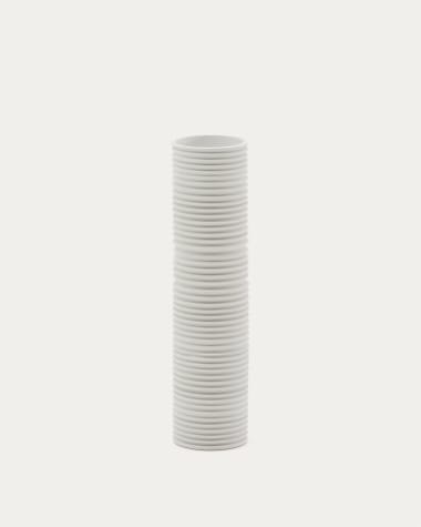 Sibone white ceramic vase, 11 cm