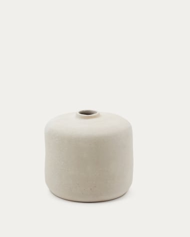 Serina Vase aus Pappmaché weiß 36,5 cm