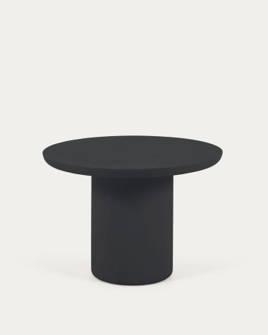 Taimi round outdoor table made of concrete with black finish Ø 110 cm