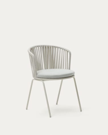 Cadira exterior Saconca de corda i acer galvanitzat gris