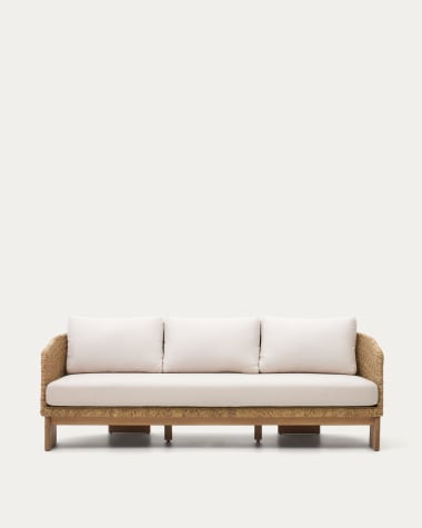 Xoriguer 3-Sitzer-Sofa aus synthetischem Rattan und massivem Eukalyptusholz FSC 100% 223 cm