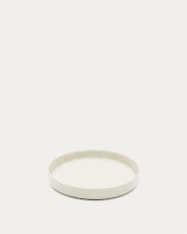 Plato de postre Setisa de cerámica blanco
