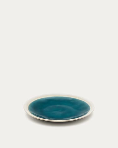 Dessertteller Sanet aus Keramik in Blau und Weiss
